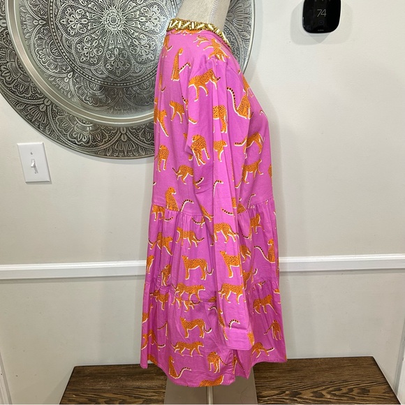 NWT $365 Sheridan French Abigail dress in pink cheetah – Size M - Picture 6 of 12